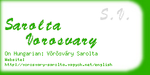 sarolta vorosvary business card