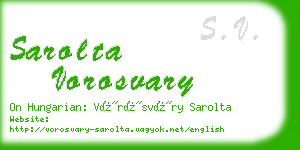 sarolta vorosvary business card